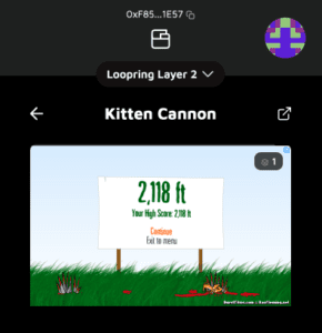 NiFTy Arcade: Kitten Cannon NFT mini-game